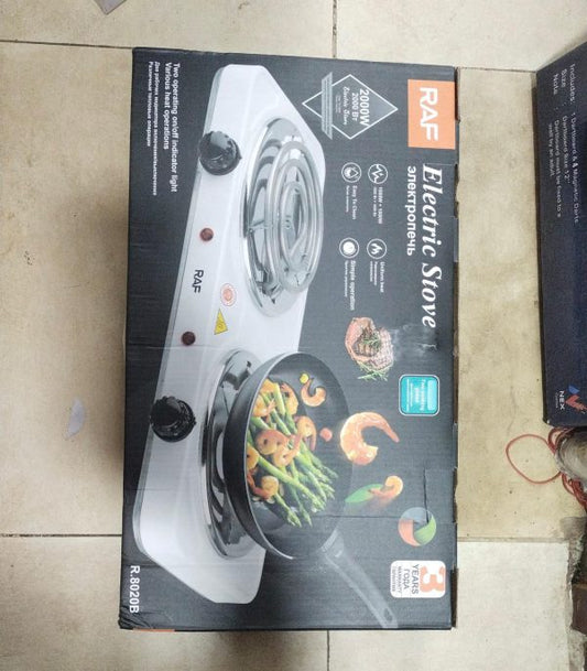 Premium Brand Raf New Arrival Countertop Coil Hotplate Stove Cooktop Double Flat Burners Electric Hot Plate Double Electric Stove
